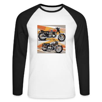 A Pair of Classics - Unisex Long Sleeve Baseball T-Shirt - white/black - Front - Nik (191cm)