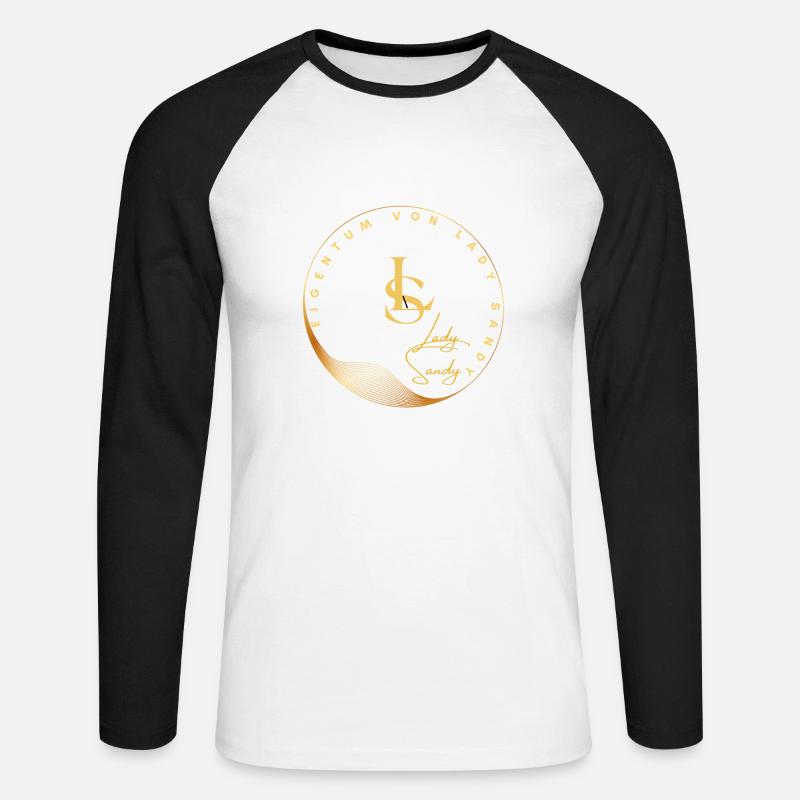 LAdy Sandy - Eigentum - Unisex Baseballshirt langarm - Weiß/Schwarz