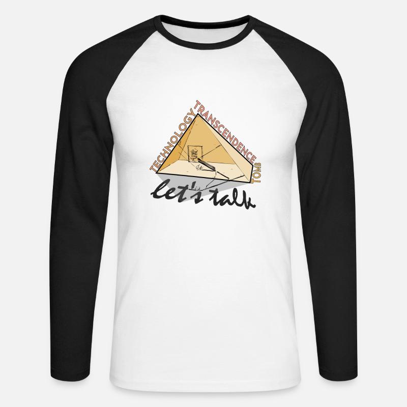 Pyramide Tomb Technology Transcendence - sand - Unisex Baseballshirt langarm - Weiß/Schwarz