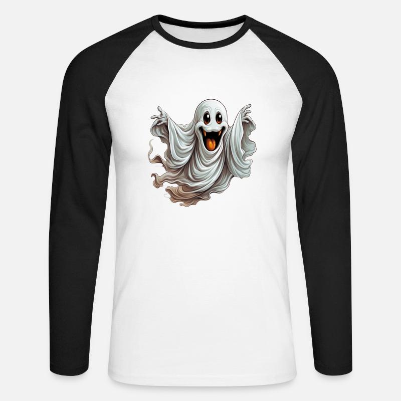 Geister, Übernatürliche Wesen oder Einbildung? - Unisex Baseballshirt langarm - Weiß/Schwarz
