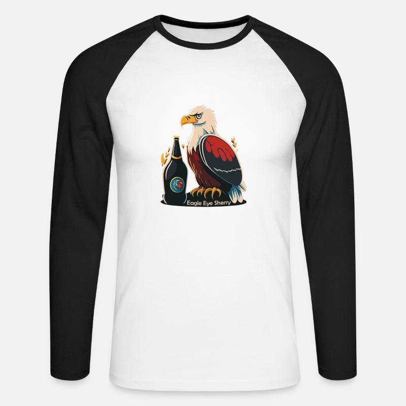 Eagle Eye Sherry - Unisex Baseballshirt langarm - Weiß/Schwarz
