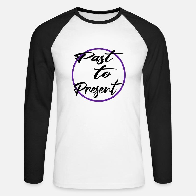 birthday present inner transformation - Unisex Baseballshirt langarm - Weiß/Schwarz