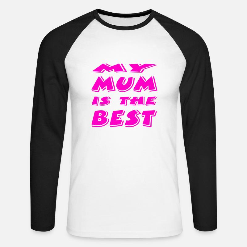 Mutter - Unisex Baseballshirt langarm - Weiß/Schwarz