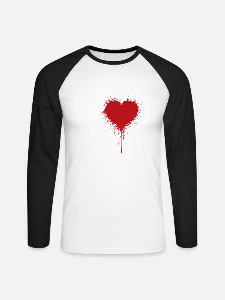 Ich liebe Forensik - Unisex Baseballshirt langarm - Weiß/Schwarz