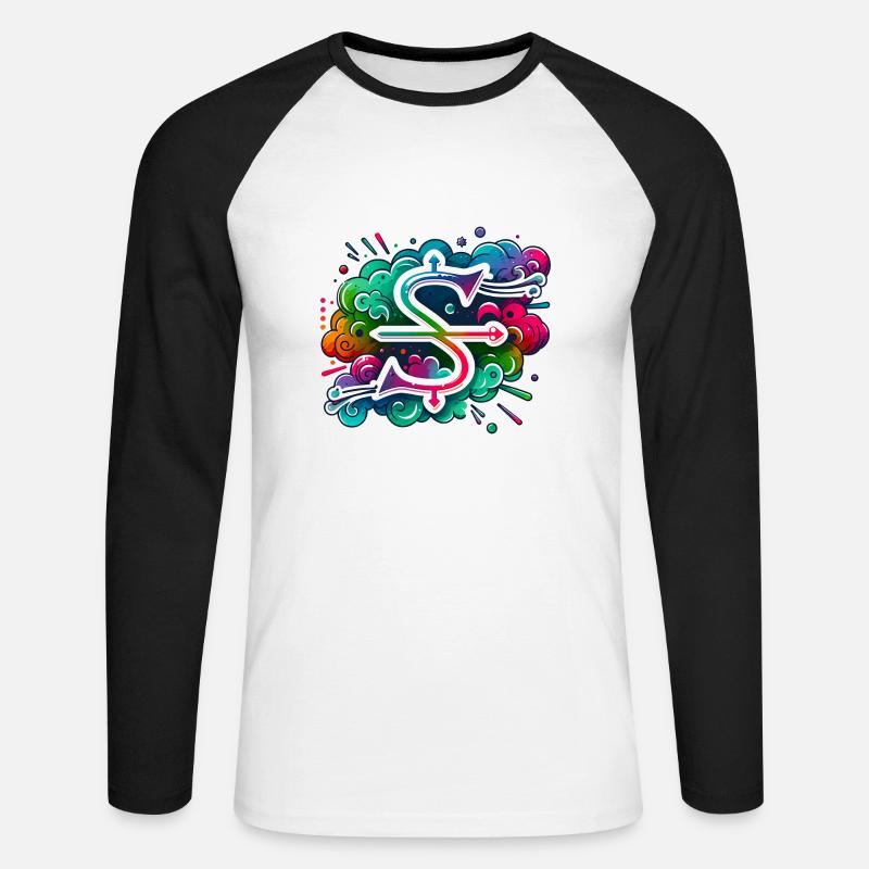 Zodiac Sagittarius - Unisex Long Sleeve Baseball T-Shirt - white/black