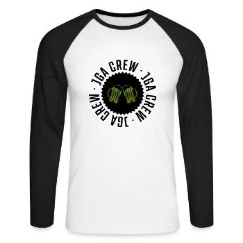 Bachelor Party Crew Beer - Unisex Long Sleeve Baseball T-Shirt - white/black - Front - Nik (191cm)