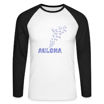 Navigation Aulona - T-shirt baseball manches longues Homme - blanc/noir - Devant - Nik (191cm)
