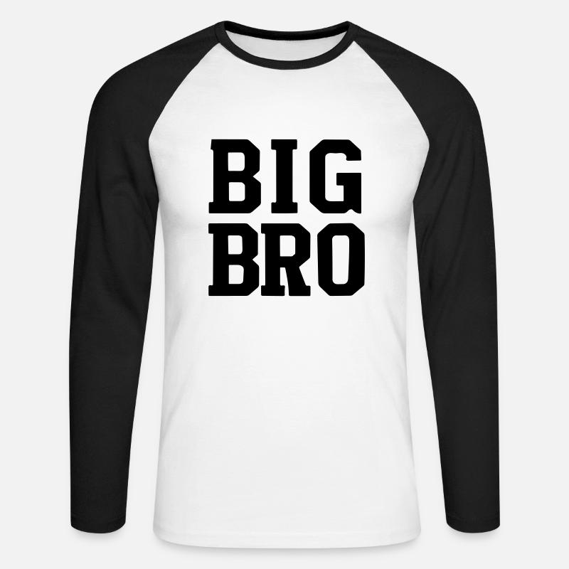 große Brücke - Unisex Baseballshirt langarm - Weiß/Schwarz