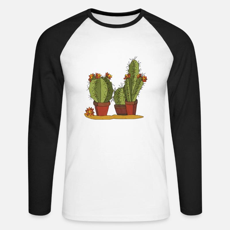 Flowers - Unisex Long Sleeve Baseball T-Shirt - white/black