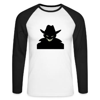 Agent XXY - Unisex Long Sleeve Baseball T-Shirt - white/black - Front - Nik (191cm)