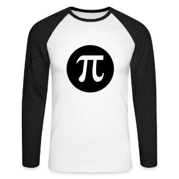 Universelles Zeichen / Mathe - Unisex Baseballshirt langarm - Weiß/Schwarz - Vorne - Nik (191cm)
