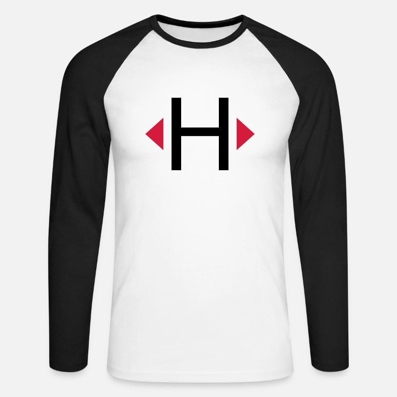 Elb H Jolle - Unisex Baseballshirt langarm - Weiß/Schwarz
