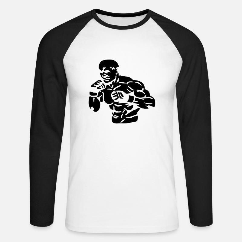 Fighter 2013 - Unisex Baseballshirt langarm - Weiß/Schwarz