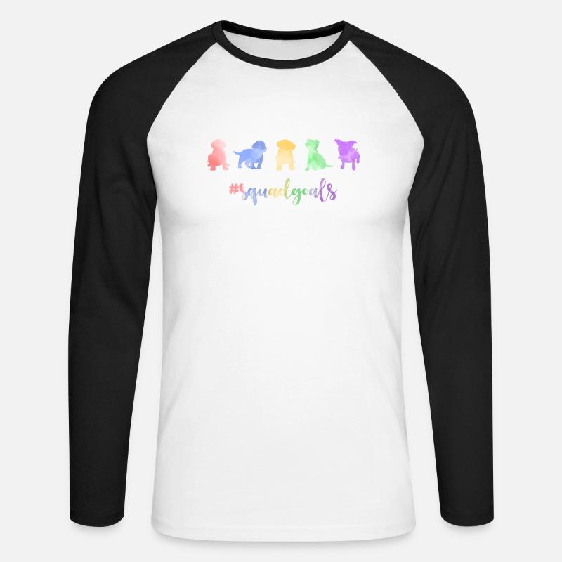 Kader Tore Welpe - Unisex Baseballshirt langarm - Weiß/Schwarz