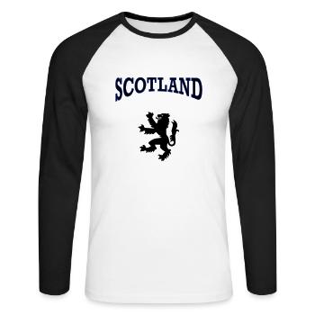scotland - T-shirt baseball manches longues Homme - blanc/noir - Devant - Nik (191cm)