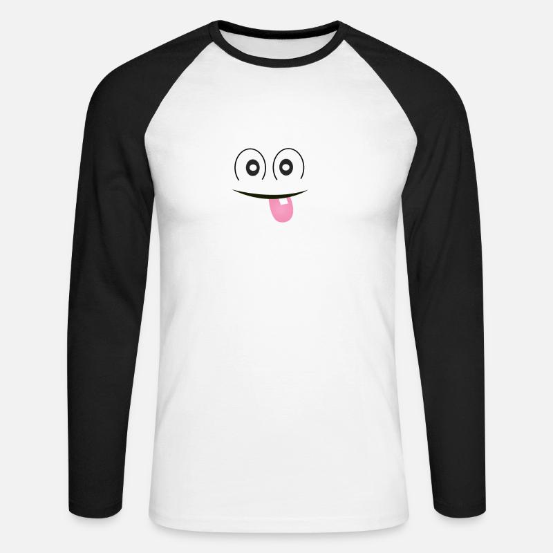 DIVERTIMENTO - Maglia da baseball a manica lunga da uomo - bianco/nero