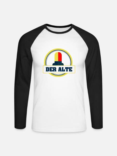 Schafkopfer - der Alte - Unisex Baseballshirt langarm - Weiß/Schwarz