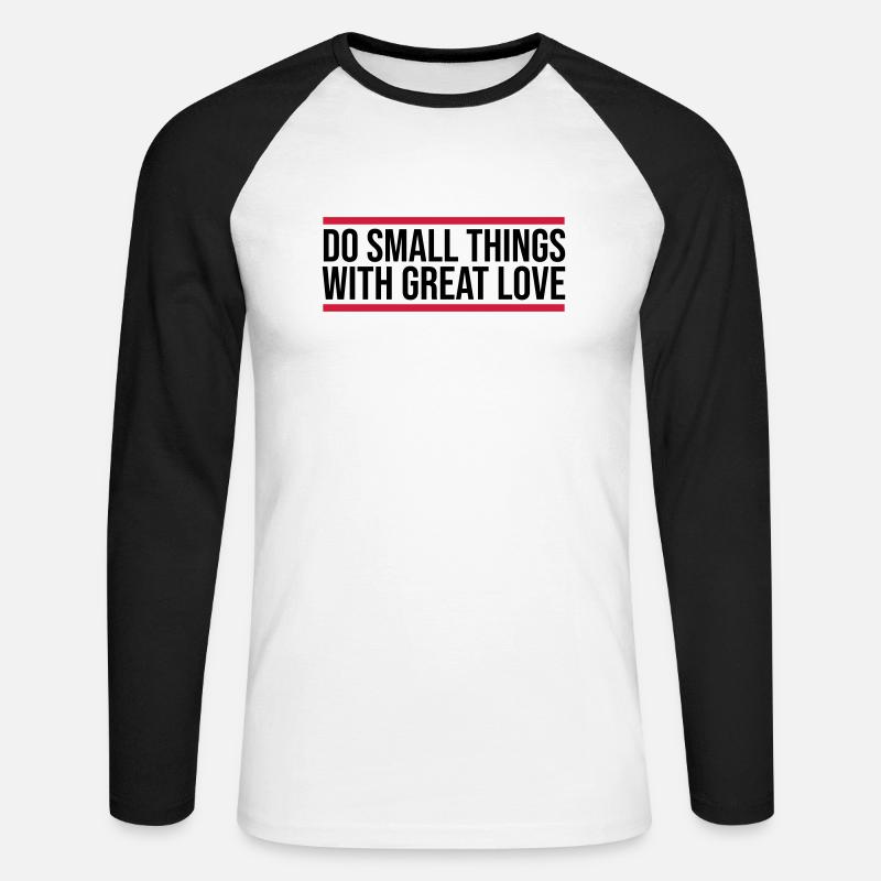 Quote do small things - Unisex Long Sleeve Baseball T-Shirt - white/black