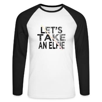 Geek Cute Beach Cool Bedroom Computer Gift Idea - Unisex Long Sleeve Baseball T-Shirt - white/black - Front - Nik (191cm)