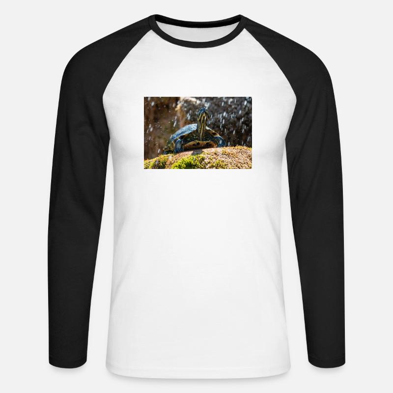 Trachemys scripta scripta scripta - T-shirt baseball manches longues Homme - blanc/noir