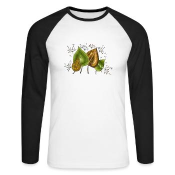 List - Unisex Long Sleeve Baseball T-Shirt - white/black - Front - Nik (191cm)