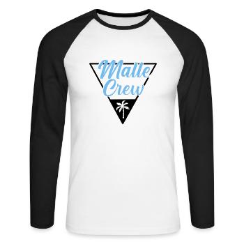 Malle Crew Mallorca - T-shirt baseball manches longues Homme - blanc/noir - Devant - Nik (191cm)