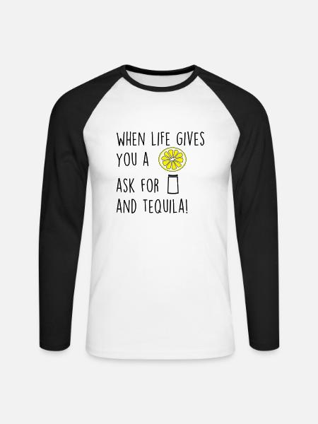 whenlifegivesu - Unisex Baseballshirt langarm - Weiß/Schwarz