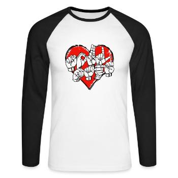 Soulmate - DGS Streetwear - T-shirt baseball manches longues Homme - blanc/noir - Devant - Nik (191cm)