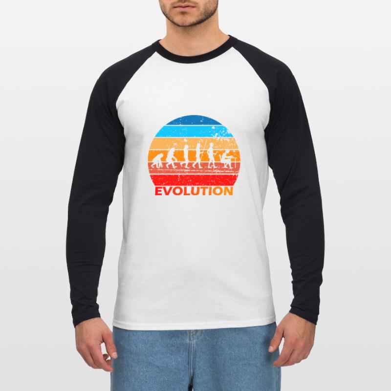 Evolution de l’informatique informatique Informatique Computer Science Computer Nerds T-shirt baseball manches longues Homme