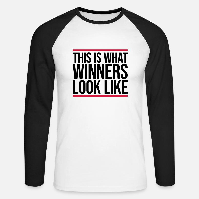 What Winners Look Like - Unisex Baseballshirt langarm - Weiß/Schwarz