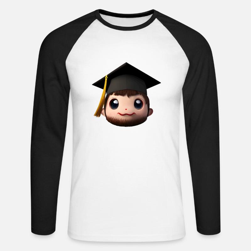 Bachelor Studium Absolvent Schulabschluss - Unisex Baseballshirt langarm - Weiß/Schwarz
