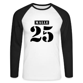 Malle 2025 Vacances - T-shirt baseball manches longues Homme - blanc/noir - Devant - Nik (191cm)