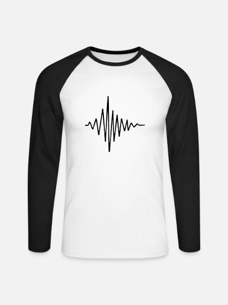 Soundwave - Unisex Long Sleeve Baseball T-Shirt - white/black