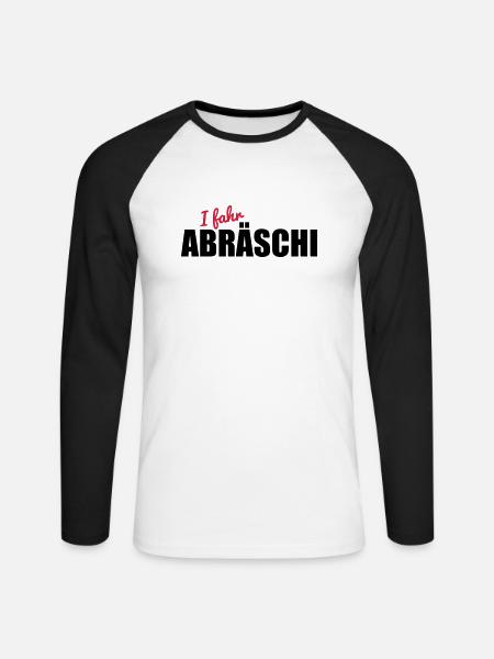 Abräschi - Unisex Baseballshirt langarm - Weiß/Schwarz