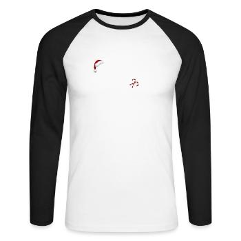 Mama Claus Weihnachten Familie Matching - Unisex Baseballshirt langarm - Weiß/Schwarz - Vorne - Nik (191cm)