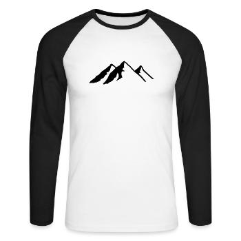 Climbing, rope, knots, mountain, carbine, hiking, - Unisex Long Sleeve Baseball T-Shirt - white/black - Front - Nik (191cm)