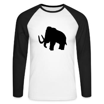 Mammoth - Unisex Long Sleeve Baseball T-Shirt - white/black - Front - Nik (191cm)