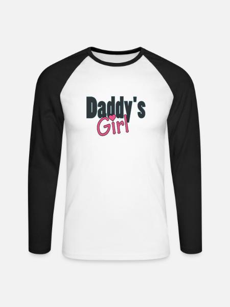 daddy's girl - Unisex Long Sleeve Baseball T-Shirt - white/black