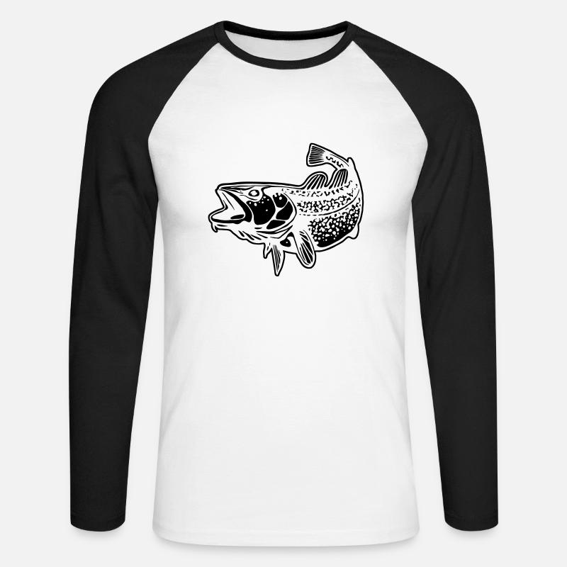 Dorsch - Unisex Baseballshirt langarm - Weiß/Schwarz