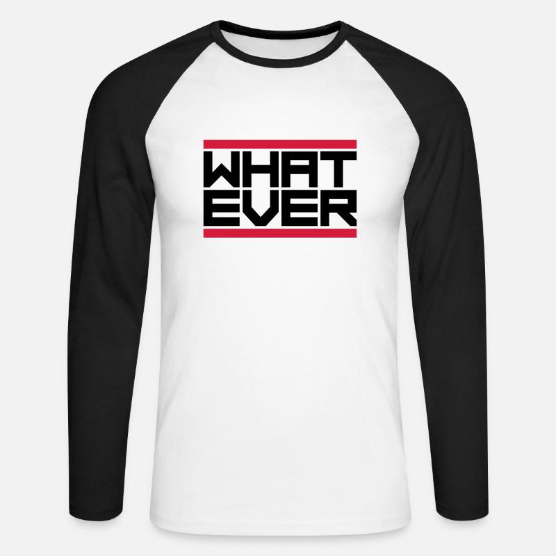 Motto What Ever - Maglia da baseball a manica lunga da uomo - bianco/nero