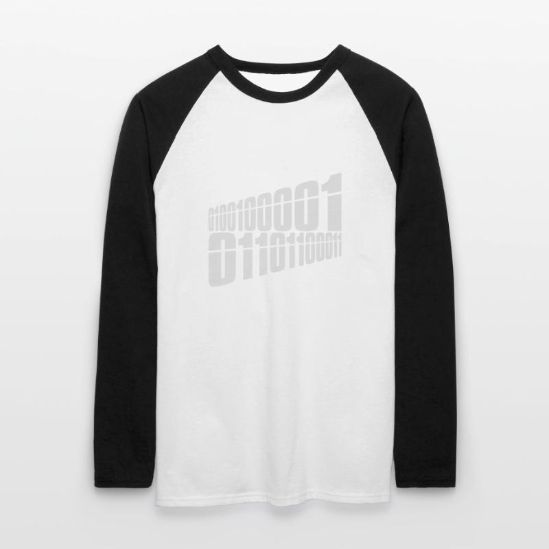 Binary Code Program Language Unisex Long Sleeve Baseball T-Shirt