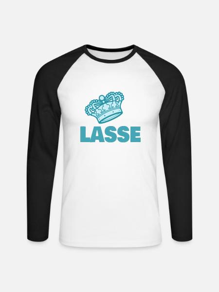 Partir - T-shirt baseball manches longues Homme - blanc/noir