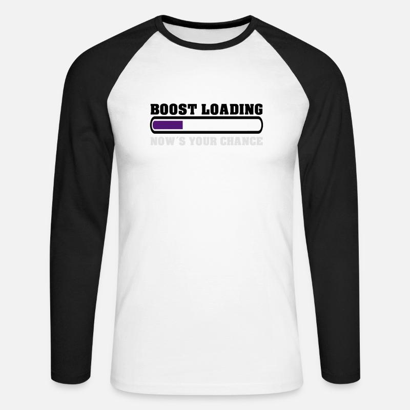Boost Loading Nows Your Chance - Unisex Baseballshirt langarm - Weiß/Schwarz