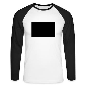 Flagge Türkei - Unisex Baseballshirt langarm - Weiß/Schwarz - Vorne - Nik (191cm)