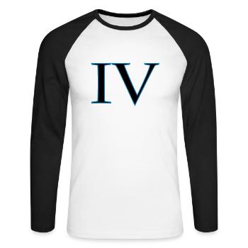roman4 - Unisex Long Sleeve Baseball T-Shirt - white/black - Front - Nik (191cm)