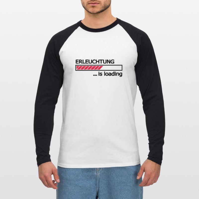Enlightenment is loading progress bar Loading Bar Unisex Long Sleeve Baseball T-Shirt