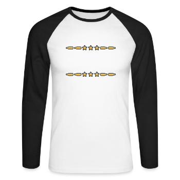 Text Frame Beer Bottles - Unisex Long Sleeve Baseball T-Shirt - white/black - Front - Nik (191cm)