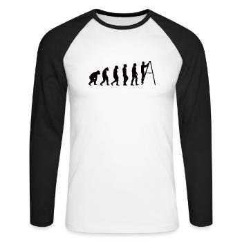 Handwerker Schraubendreher Mechaniker Handwerk - Unisex Baseballshirt langarm - Weiß/Schwarz - Vorne - Nik (191cm)