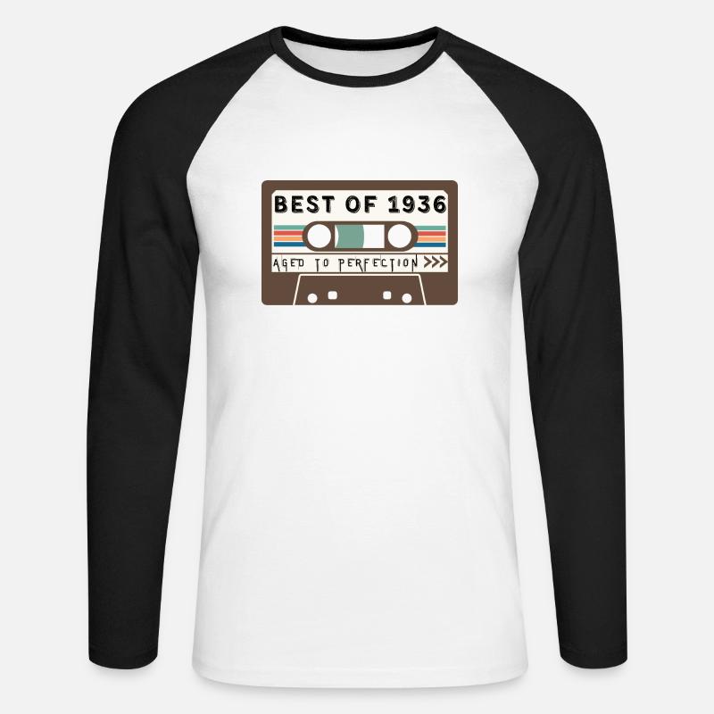 Das Beste von 1936 - Unisex Baseballshirt langarm - Weiß/Schwarz