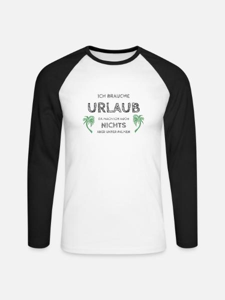 I need a vacation - Unisex Long Sleeve Baseball T-Shirt - white/black